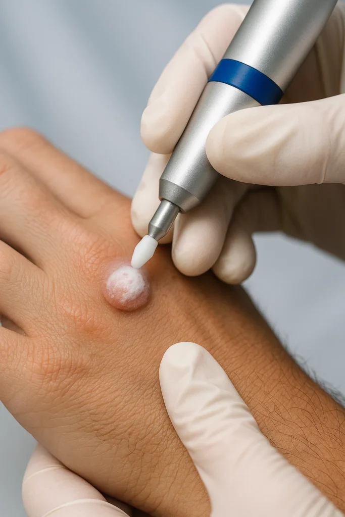 example of wart removal Barnet using cryopen