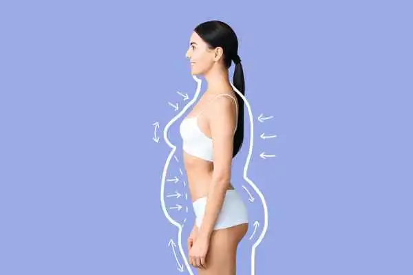 image of woman experiencing fat reduction treatment Barnet