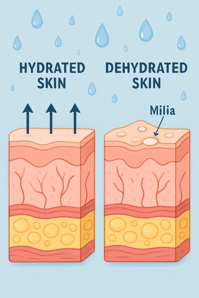 The importance of hydration and milia production Barnet