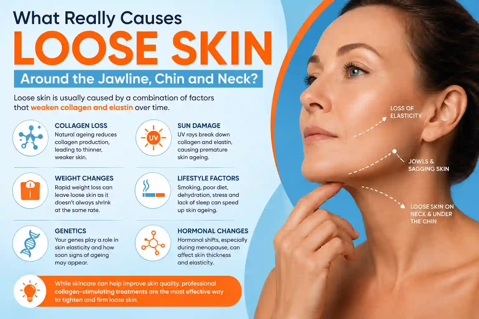 What Really Causes Loose Skin Around the Jawline, Chin and Neck Barnet?